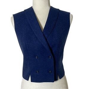 Gordon Of Philadelphia Vintage Blue Wool Vest